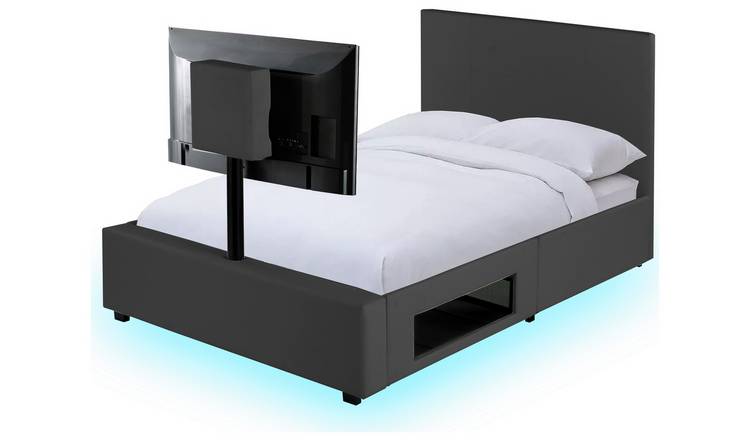 XR Living Ava Small Double TV and Gaming Bed Frame - Grey