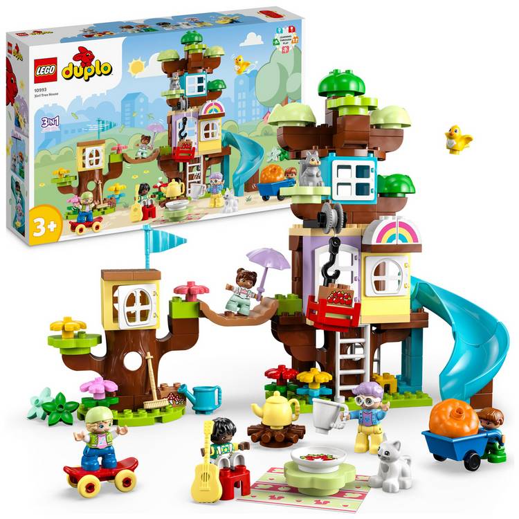 LEGO DUPLO 3in1 Tree House Set with Animal Figures 10993 0