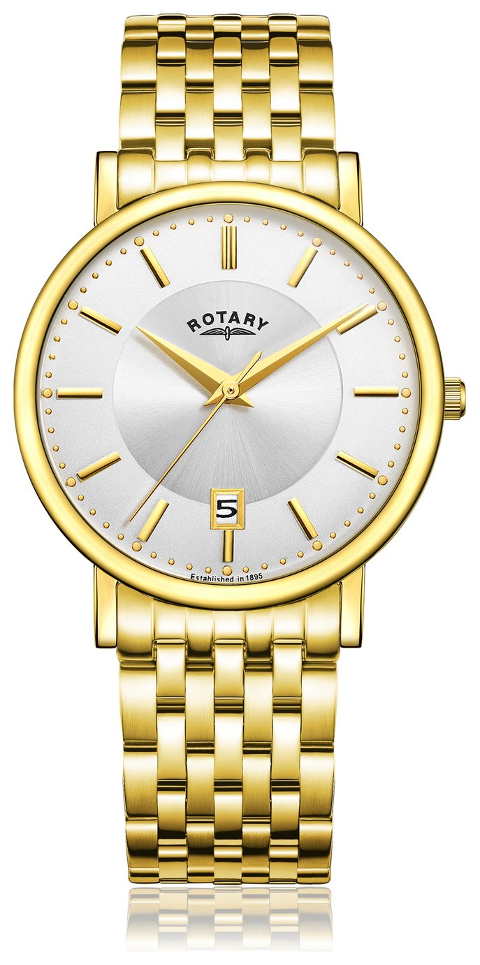 Rotary Mens Slim Gold Plated Bracelet Reviews