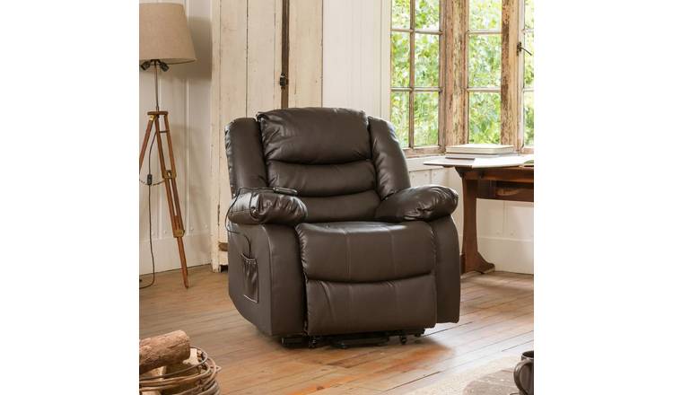 Artemis Home Brooklyn Electric Riser Recliner with Massage and Heat - Brown