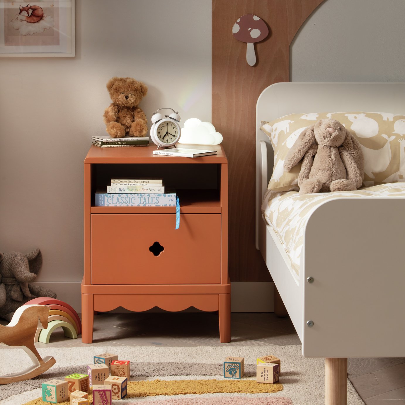 Habitat Kids Serena Bedside Table - Rust