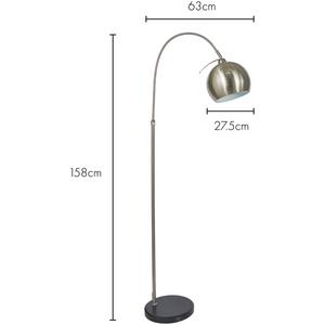 Buy BHS Brent Curved Floor Lamp Satin Nickle Floor lamps Argos