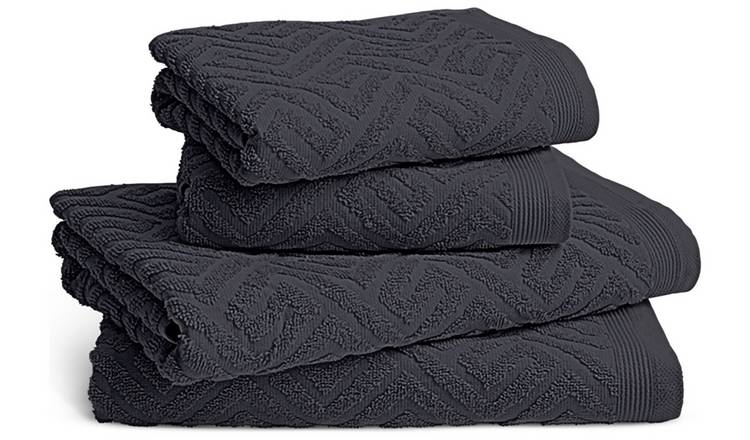 Habitat Textured Luxe 4 Pack Bale - Grey