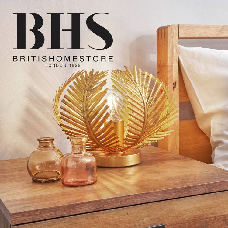 BHS Brooklyn Vessel Metal Table Lamp - Brass 0