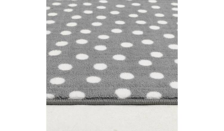 Argos Home Multi Spot Grey & White Cut Pile Rug - 170x120cm