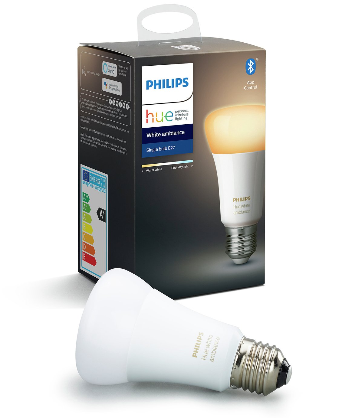 Philips Hue E27 White Ambiance Smart Bulb with Bluetooth