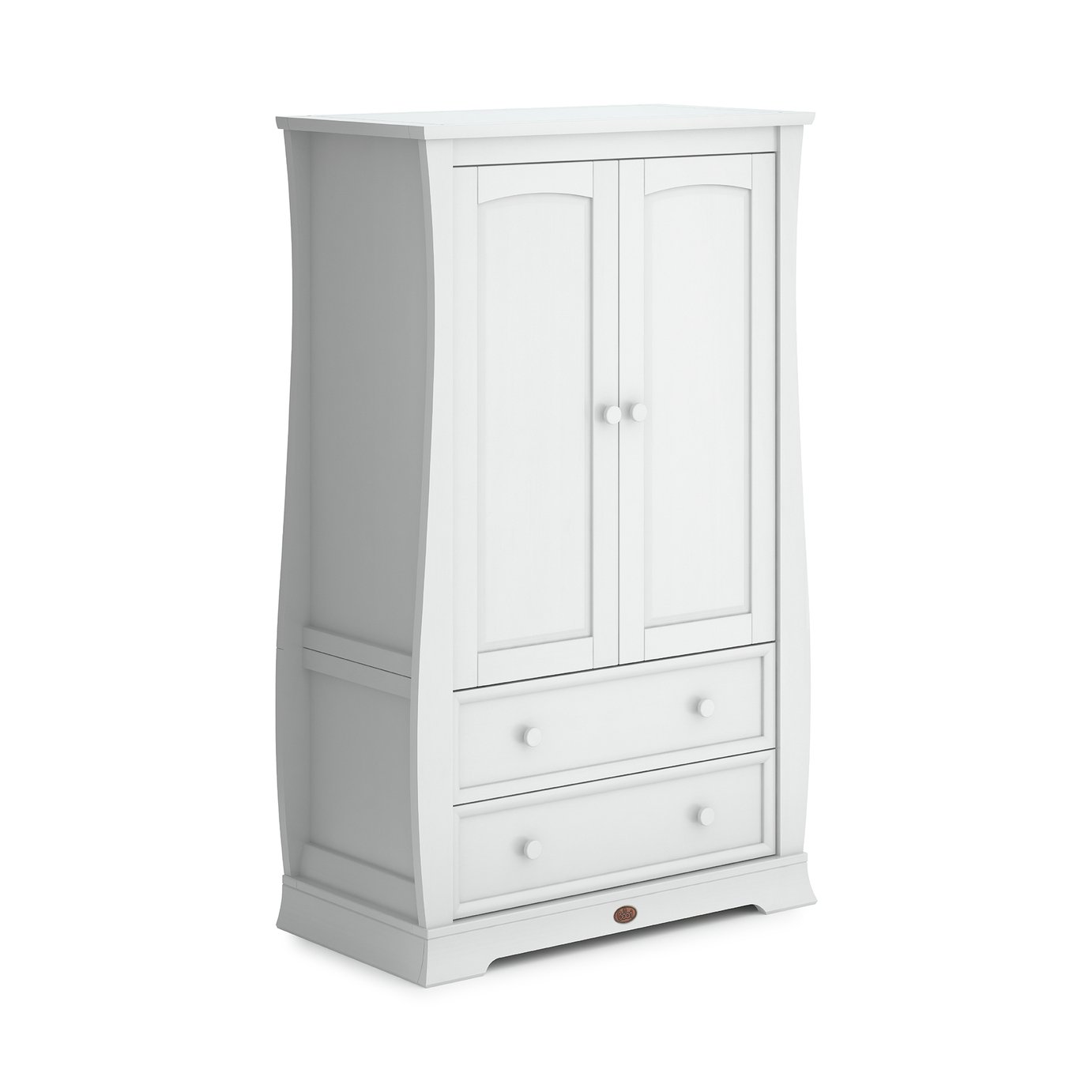 Boori Sleigh 2 Door 2 Drawer Wardrobe - White