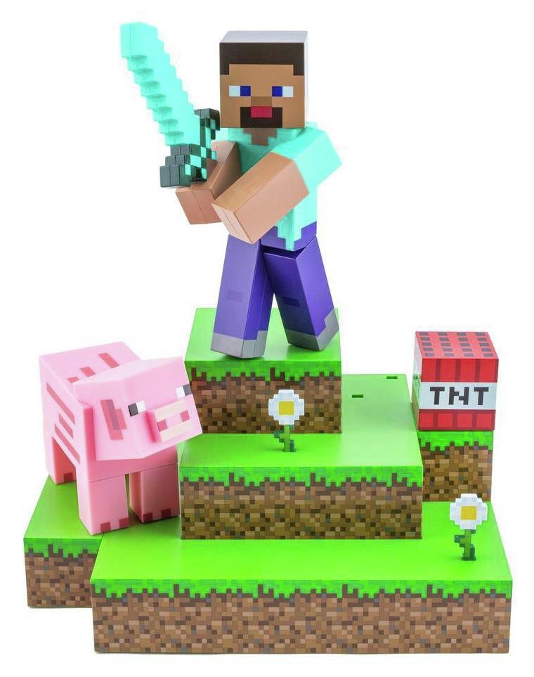 Minecraft Diorama Kids Novelty Light - Brown & Green