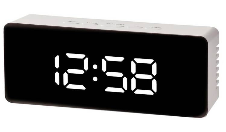 Acctim Medina Digital LED Alarm Clock - White