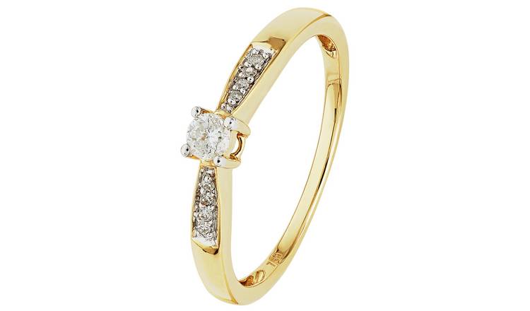 Revere 18ct Gold 0.10ct Diamond Engagement Ring - H