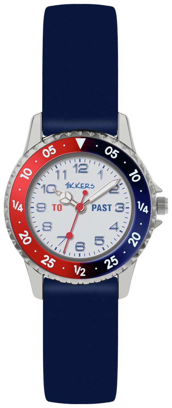 Tikkers Red and Blue Analogue Time Teacher Watch
