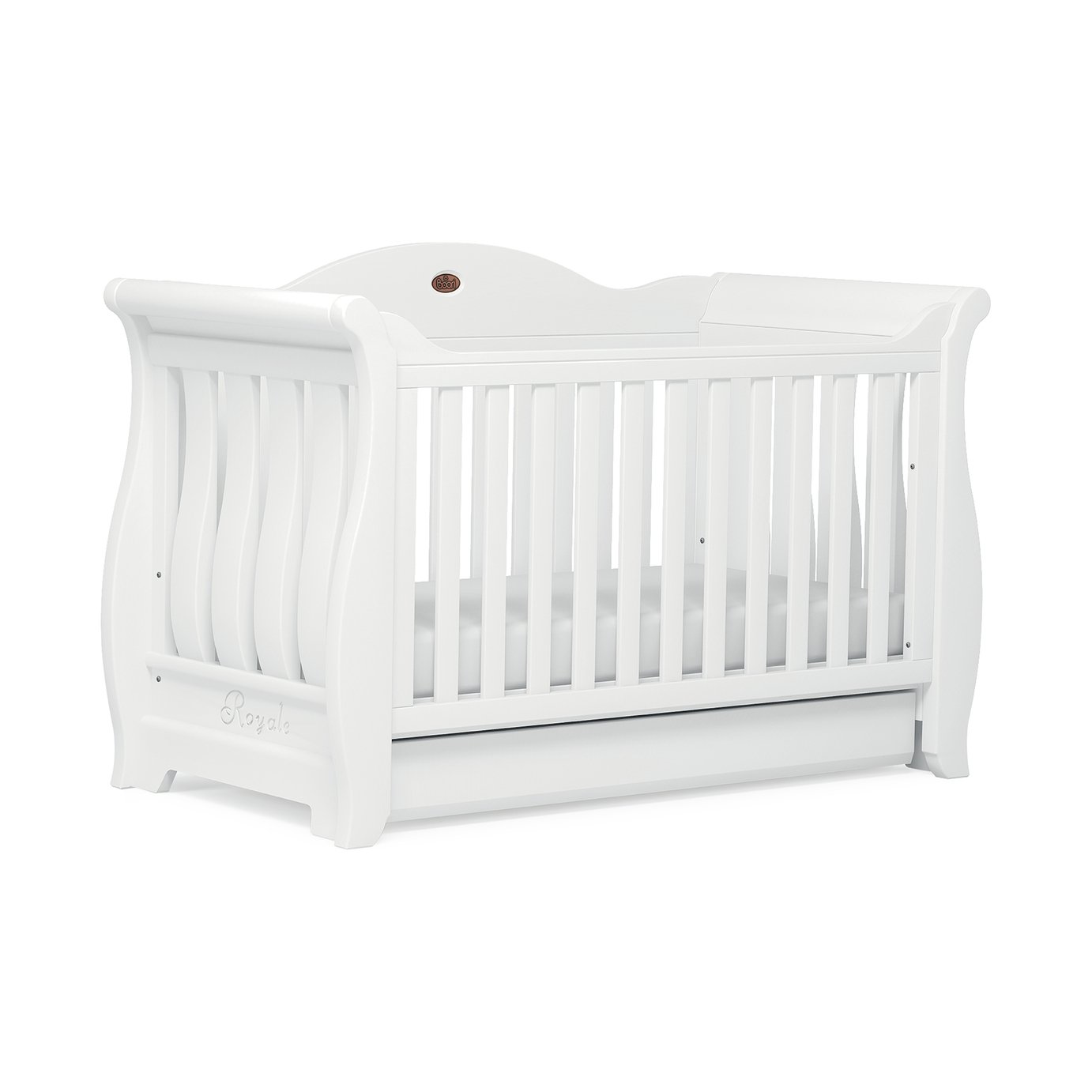 Boori Sleigh Royale Cot Bed - White