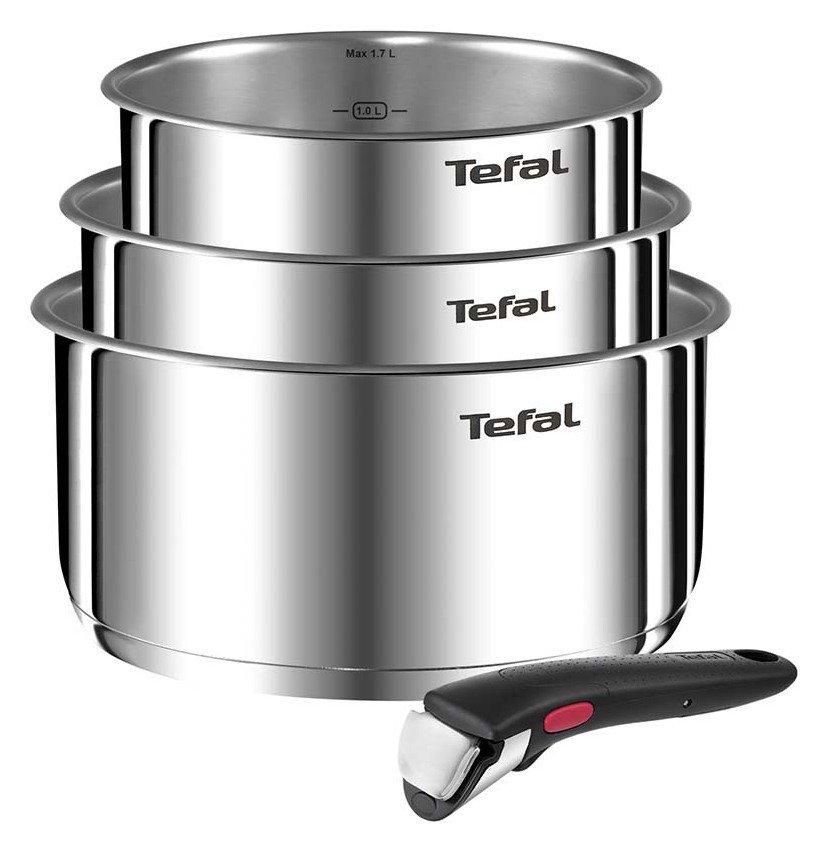 Tefal Ingenio Emotion 4 Piece Stainless Steel Pan Set