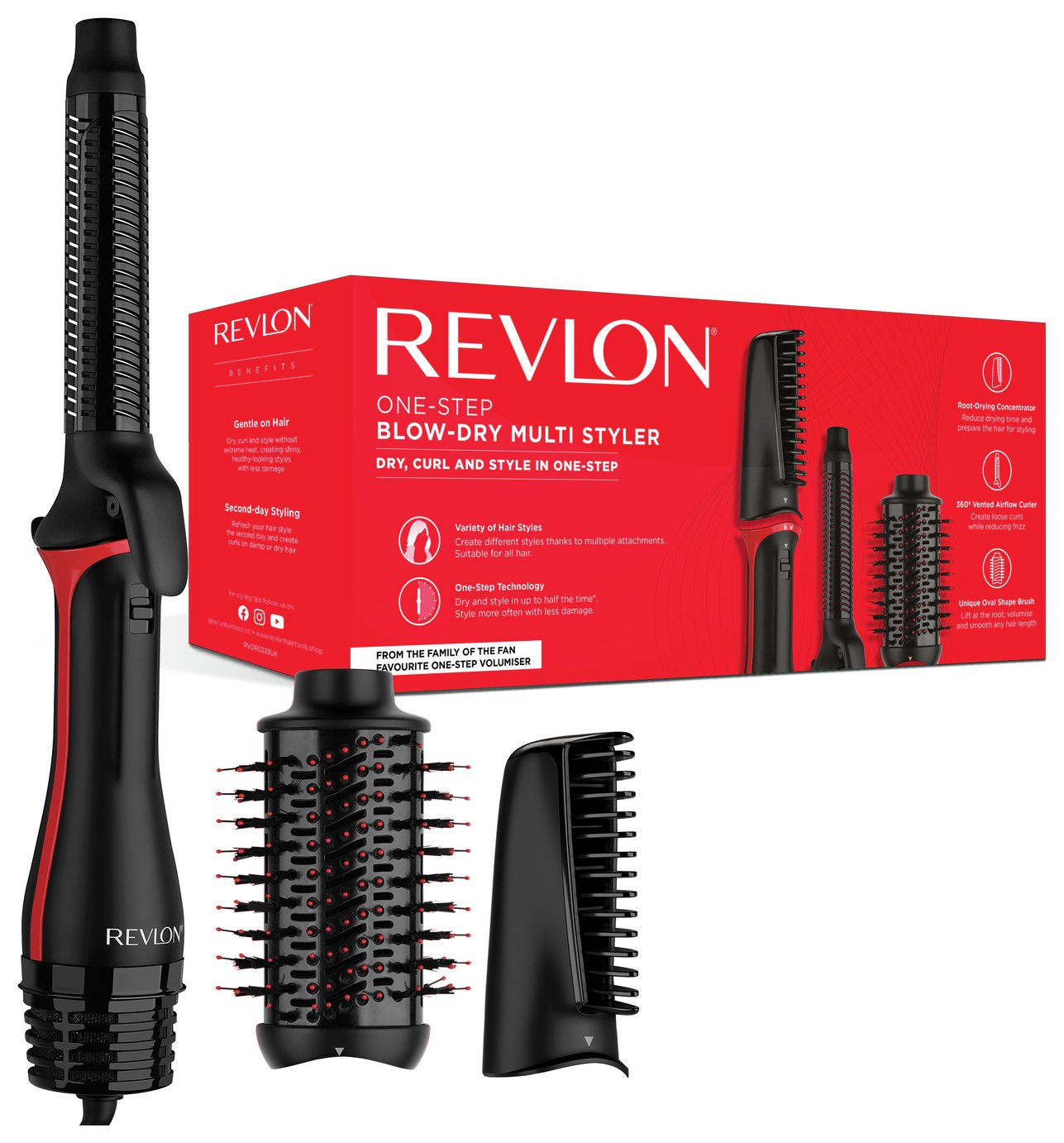 Revlon RVDR5333 One-Step Multi Styler - 3 heads