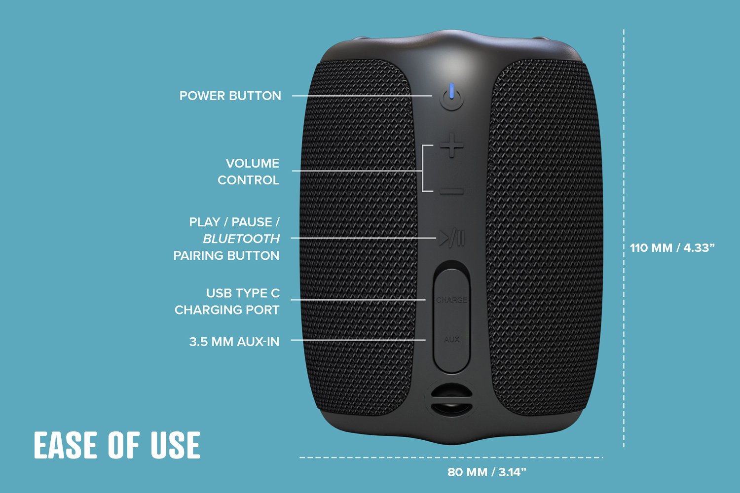 creative muvo 2 power output
