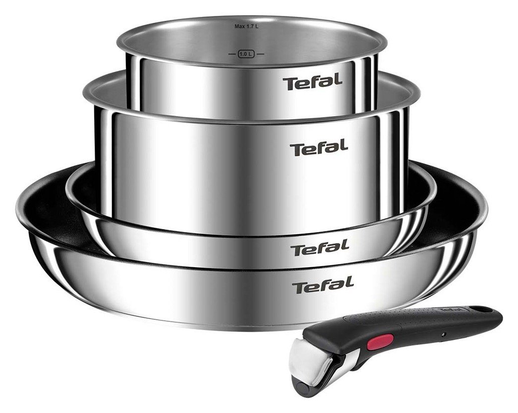 Tefal Ingenio Emotion 5 Piece Stainless Steel Pan Set