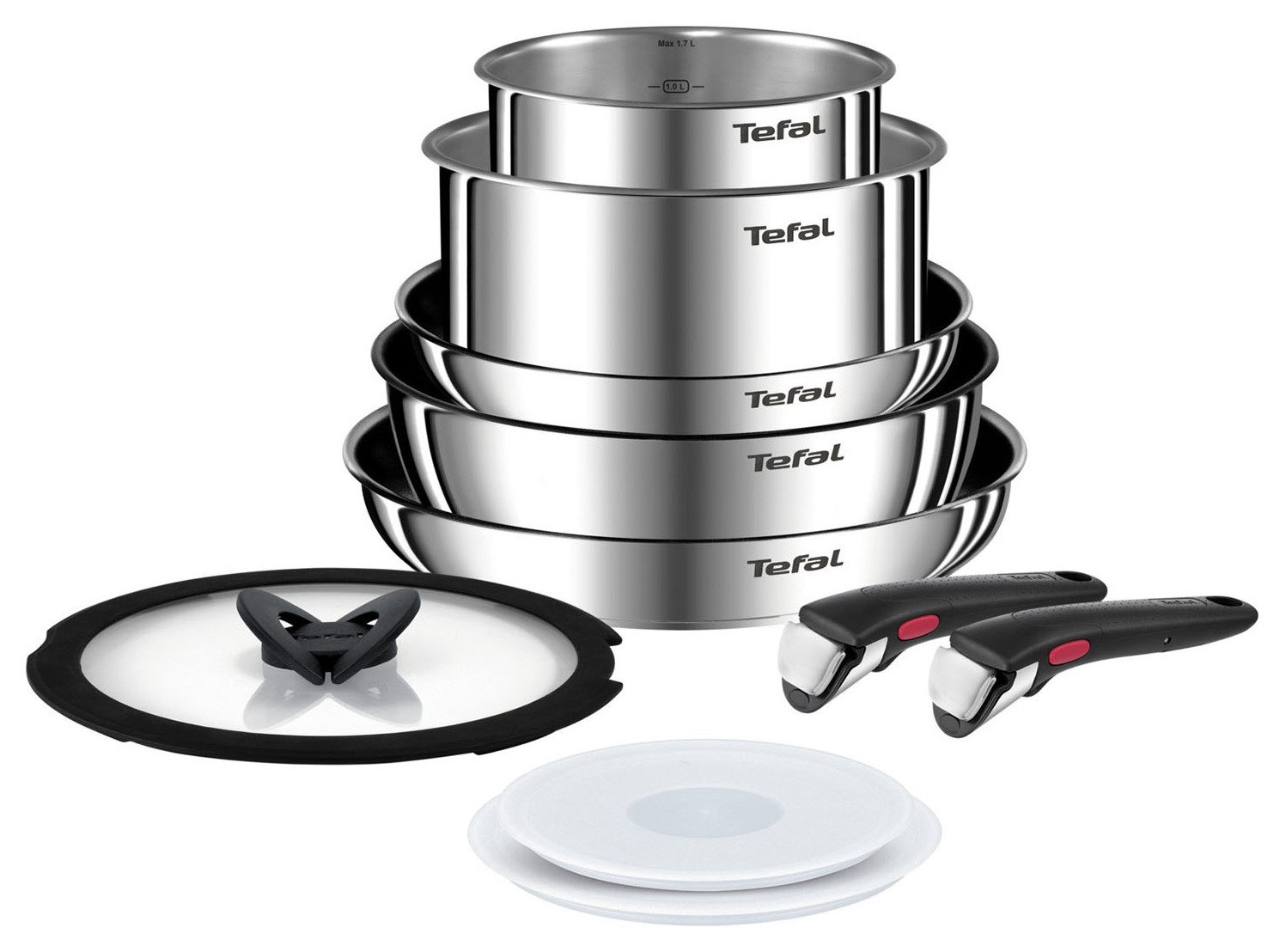 Tefal Ingenio Emotion 10 Piece Stainless Steel Pan Set (3083213