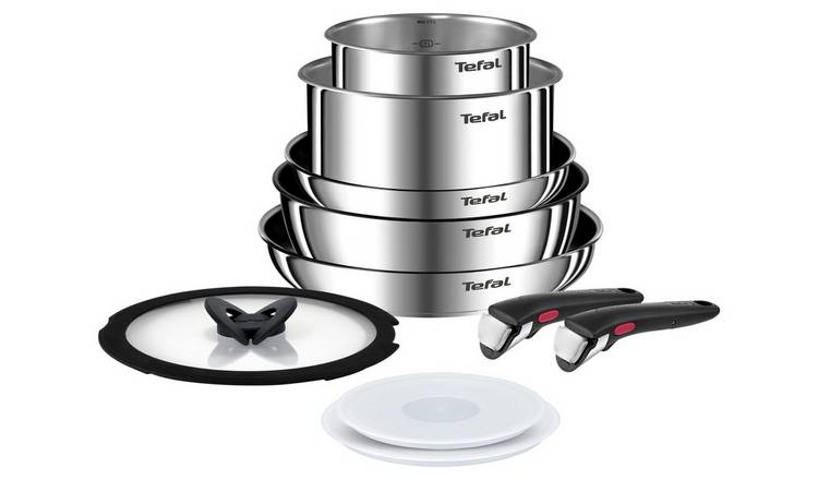 Buy Tefal Ingenio Emotion 10 Piece Stainless Steel Pan Set, Pan sets