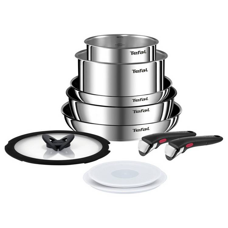 Tefal Ingenio Emotion 10 Piece  Stainless Steel Pan Set 0