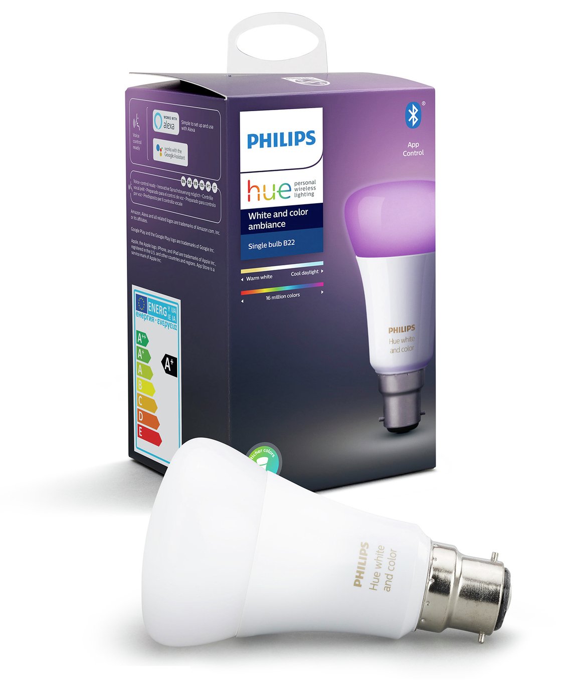 Philips Hue B22 Colour Ambiance Smart Single Lamp