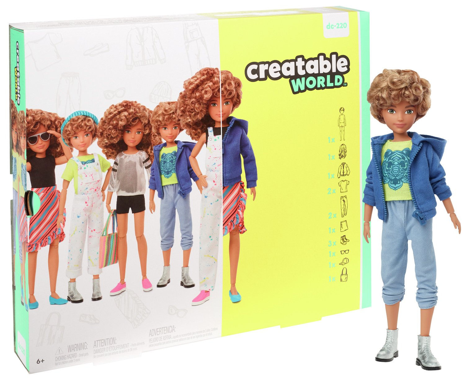 Creatable World Deluxe Character Kit - Blonde Curly Hair