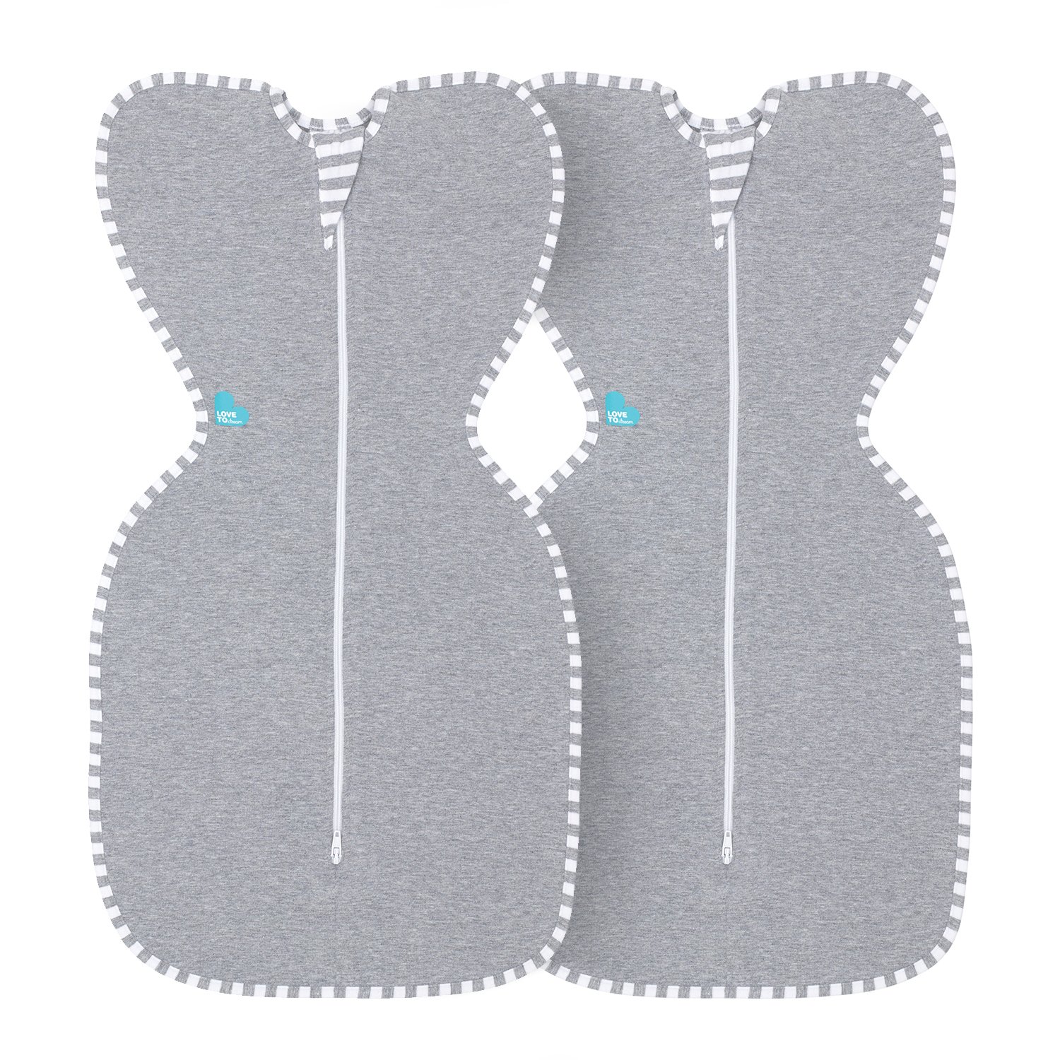 Love To Dream 2 x Small Swaddles - Grey