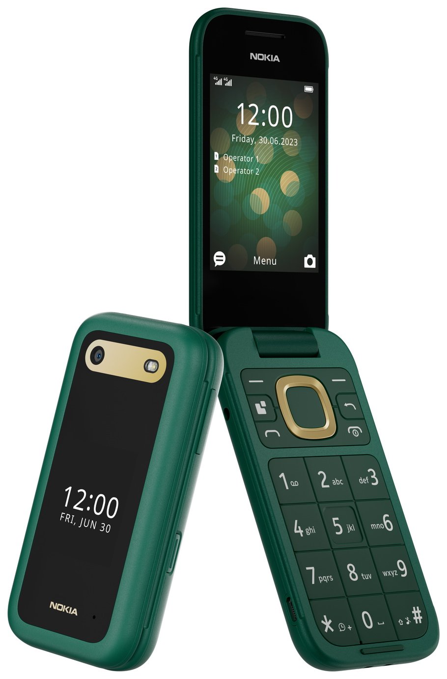 SIM Free Nokia 2660 Flip Mobile Phone - Green