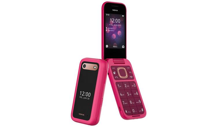 SIM Free Nokia 2660 Flip Mobile Phone - Pink