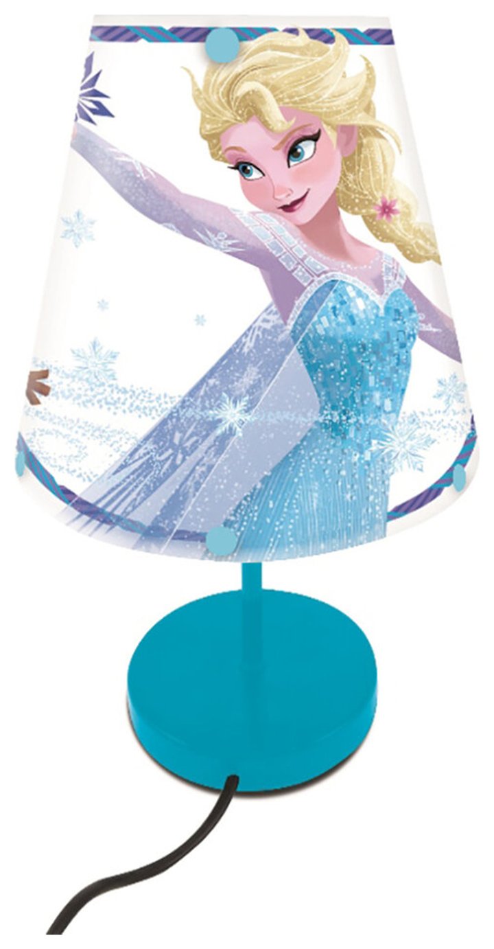 Disney Frozen Kids Table and Bedside Lamp - Blue