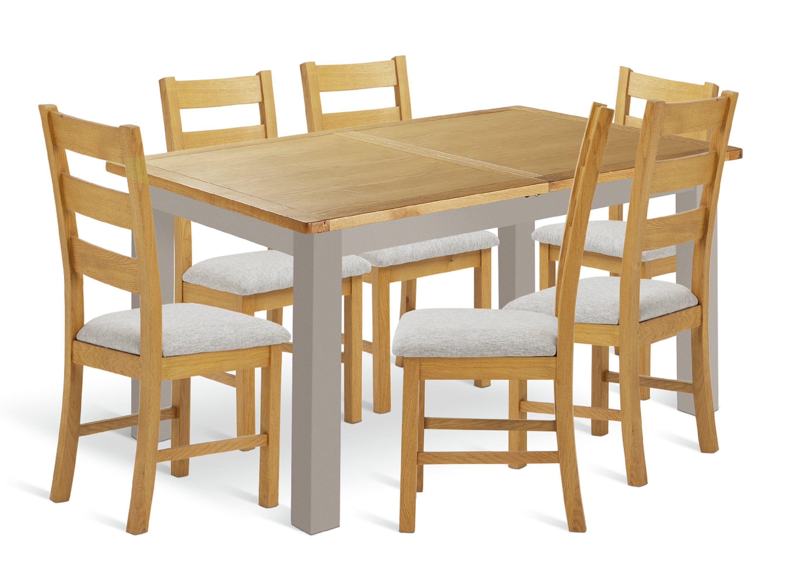 Argos Home Ashwell Oak and Grey Extending Table & 6 Chairs
