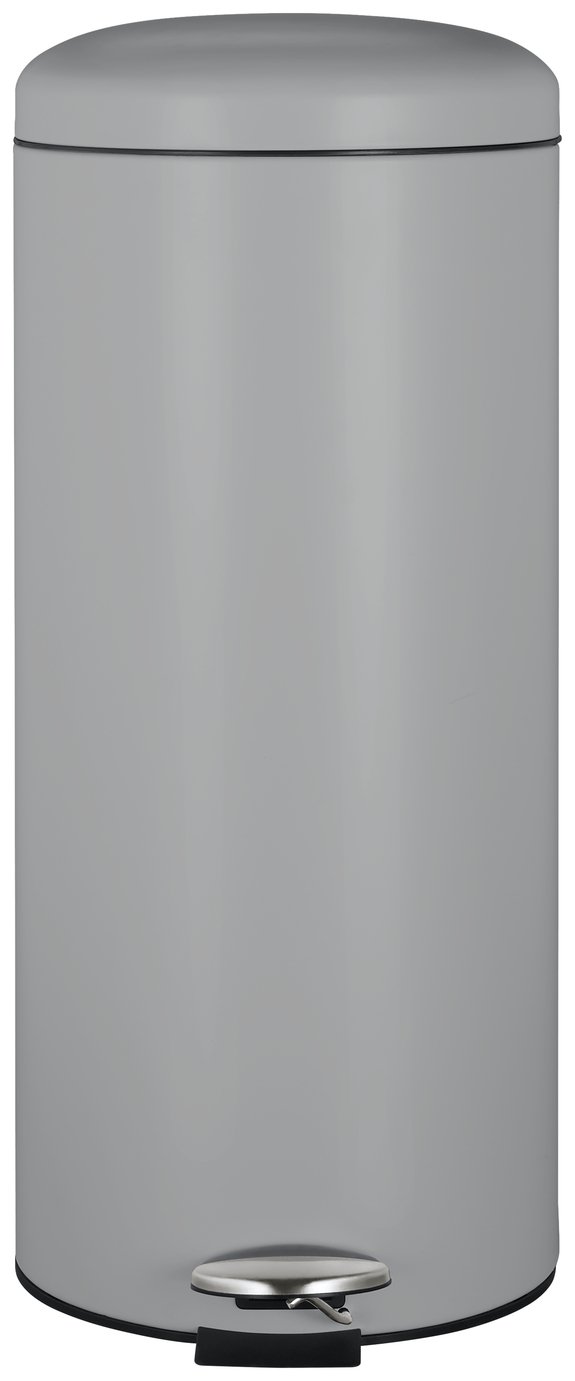 Habitat 30 Litre Round Kitchen Pedal Bin - Matt Grey