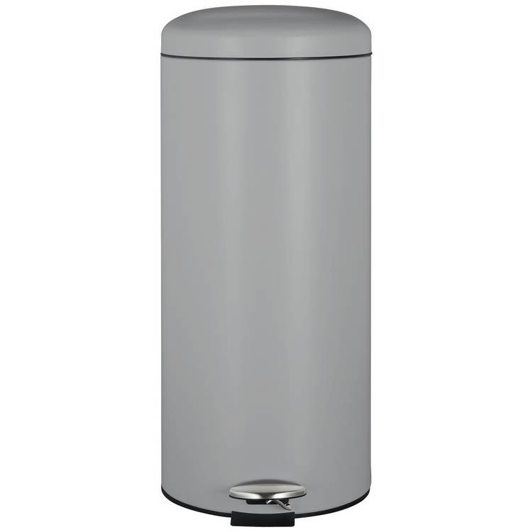 Buy Habitat 30 Litre Round Kitchen Pedal Bin Matt Grey Kitchen