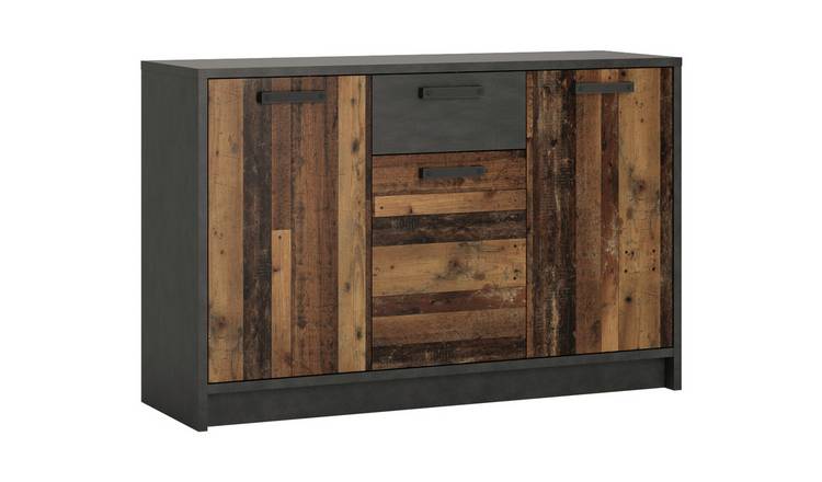 Nubi 3 Door 1 Drawer Chest - Wood Effect