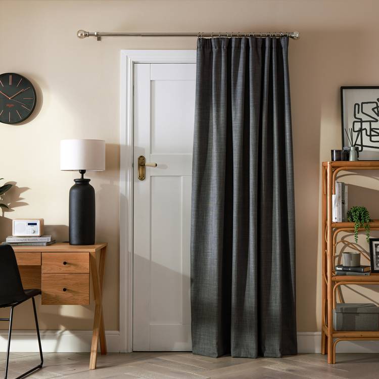 Argos Home Thermal Door Curtain - Charcoal 0