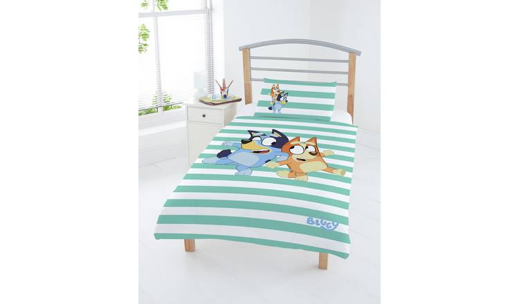 Buy Bluey Cotton Blue and White Kids Bedding Set Toddler Kids bedding Argos