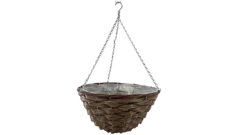 Terrastyle 35cm Rattan Hazel Hanging Basket - Set Of 2