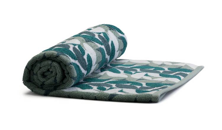 Habitat Geo Shape Hand Towel - Blue & Green