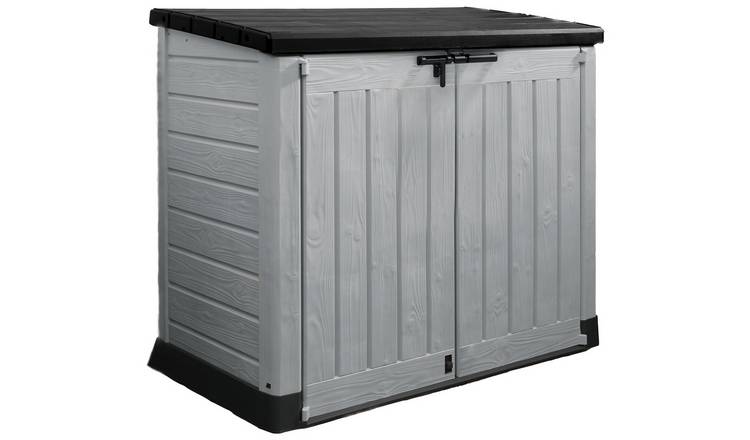 Keter Store It Out Max Grey Wood effect Pent Garden storage 1200L