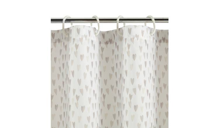 red shower curtain argos