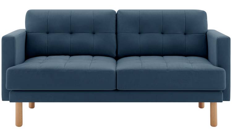 Habitat Newell Fabric 2 Seater Sofa - Navy
