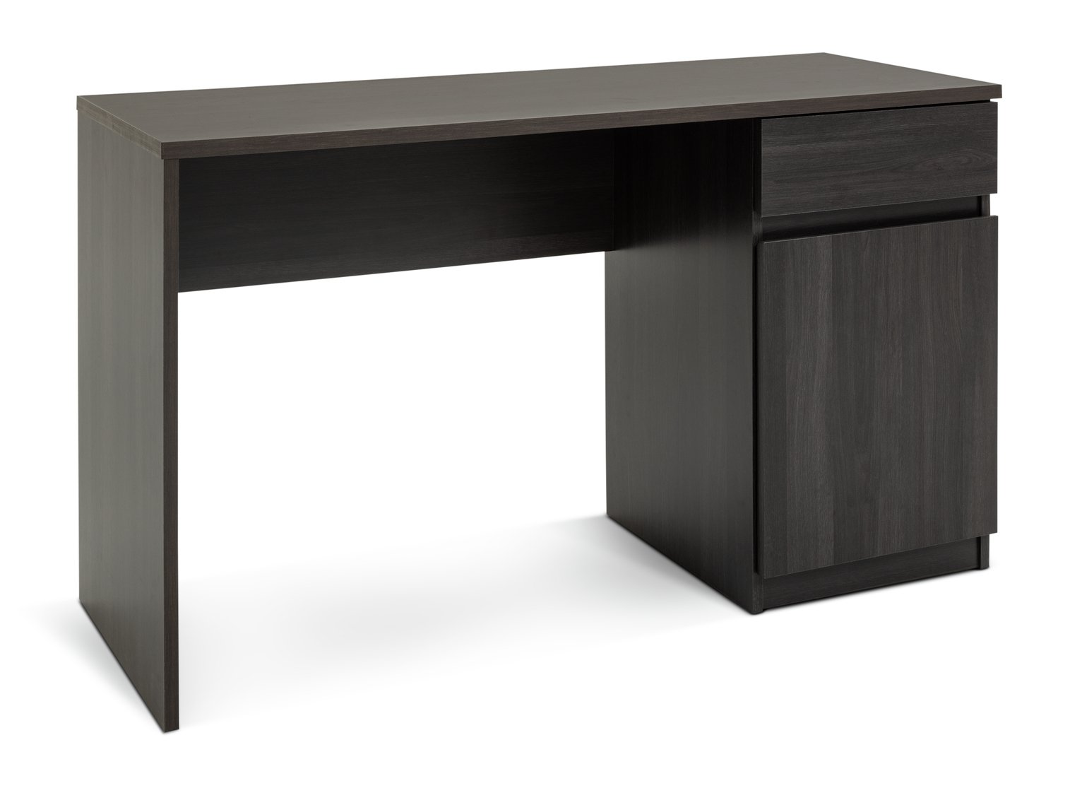 Habitat Jenson 1 Drawer Office Desk- Black & Brown