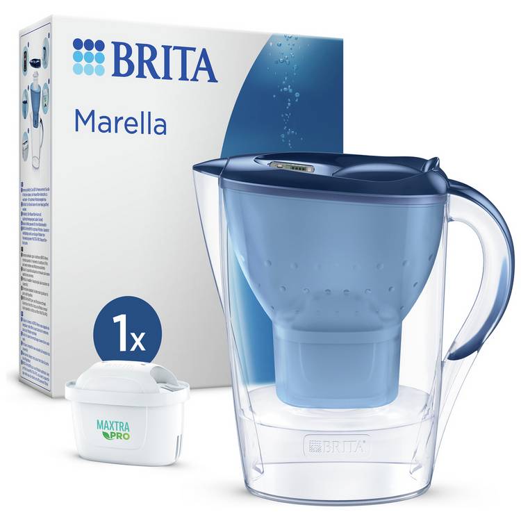BRITA Marella Water Filter Jug Blue 2.4L 0
