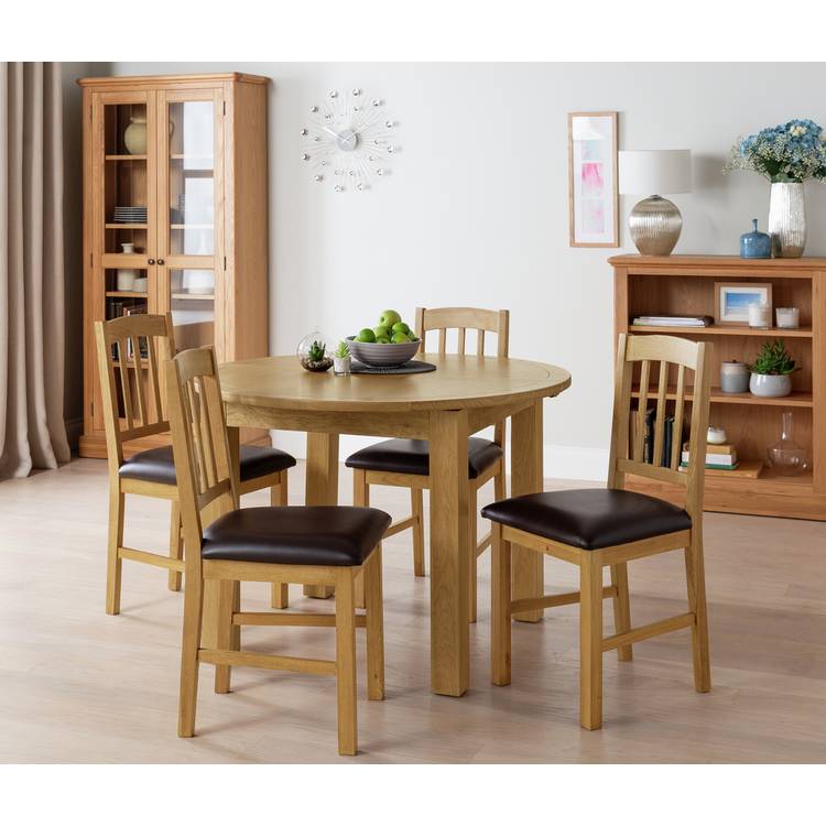 Argos Home Ashwell Extending 4 Seater Dining Table - Oak 0