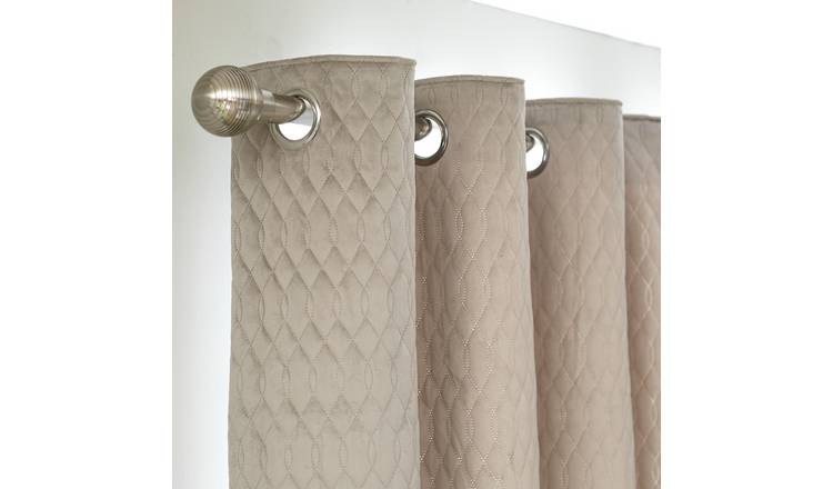 Argos Home Pinsonic Fully Lined Eyelet Curtain - Taupe