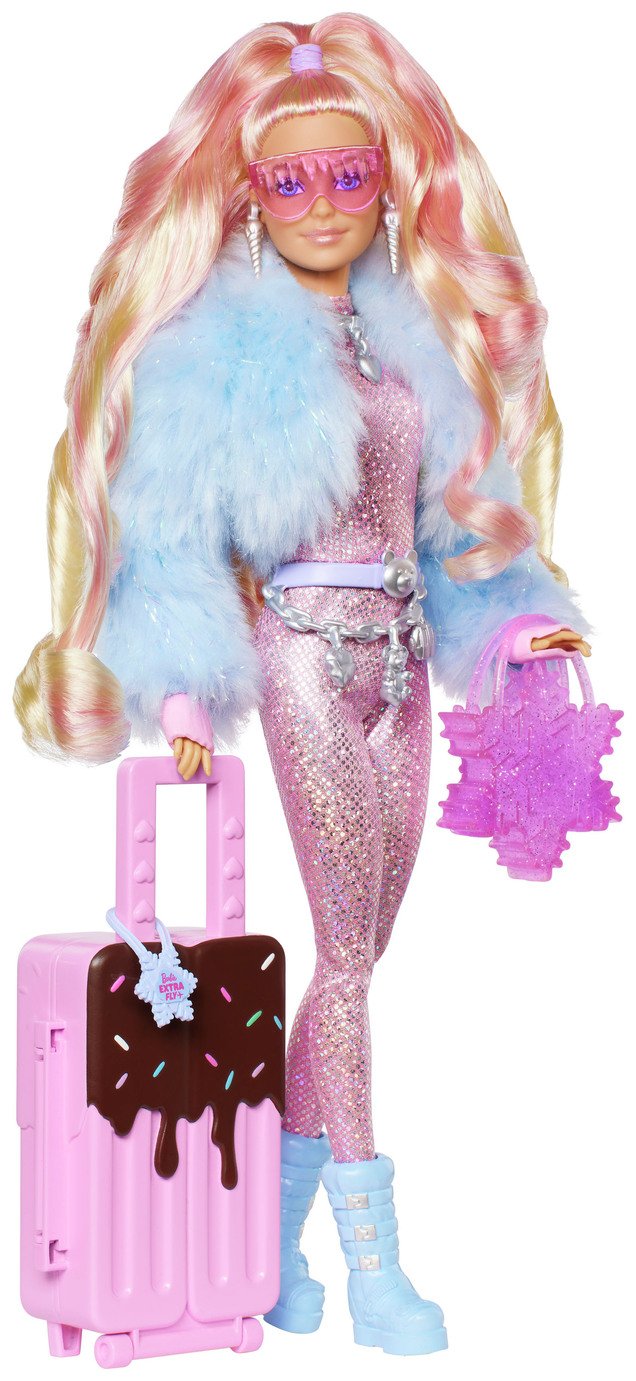Barbie Extra Fly - Snow Fashion Travel Doll - 28cm