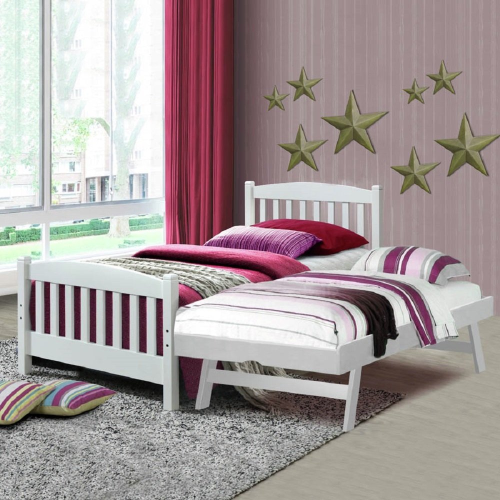 Snowy Bed with Pop Up Trundle