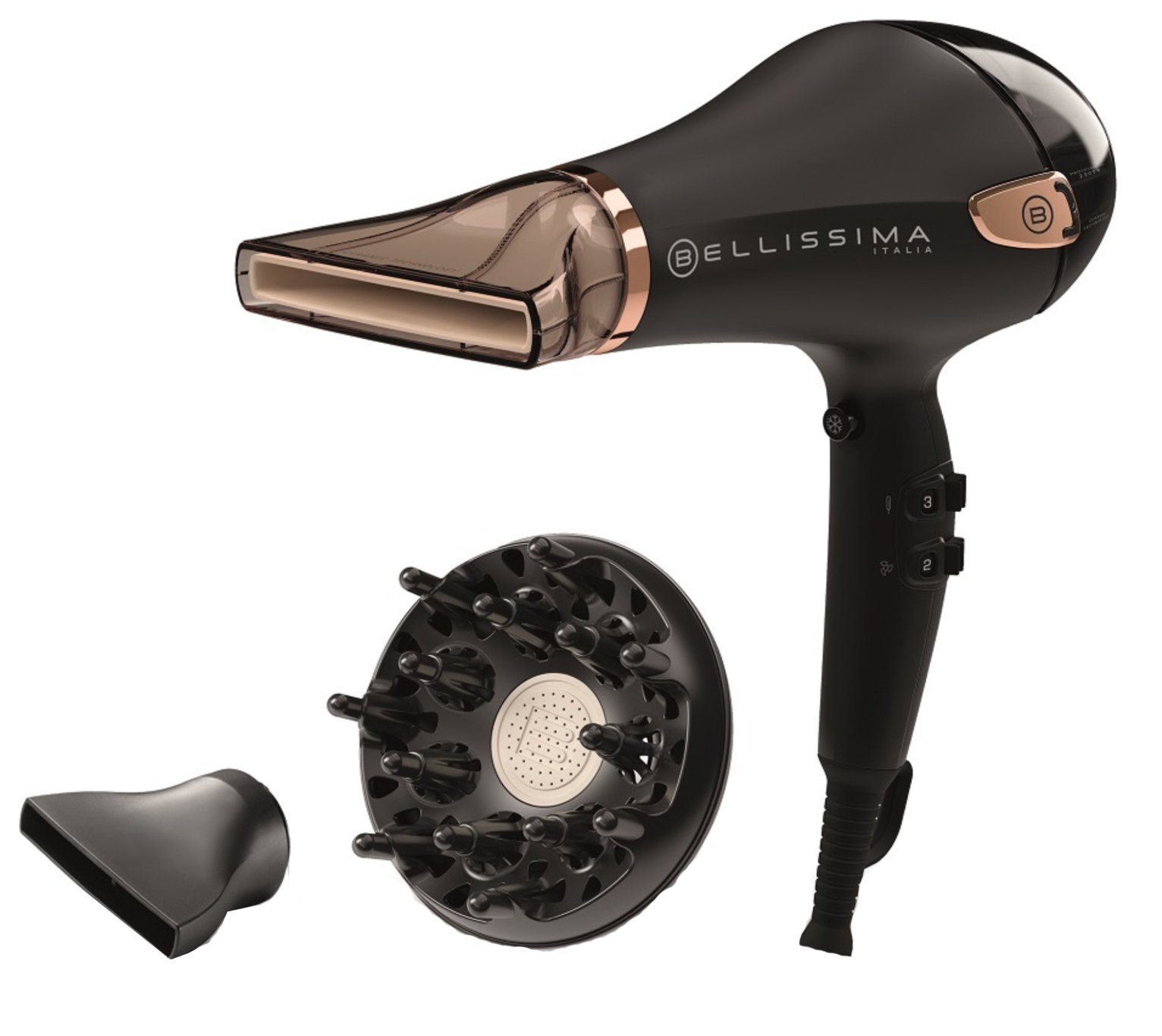 Bellissima Italia Premium Ceramic Hair Dryer with Diffuser