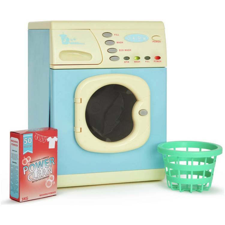 Casdon Role Play Toy Electronic Washing Machine - Blue 0