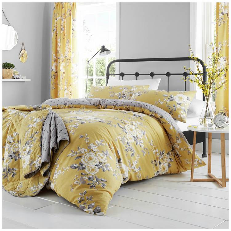 Catherine Lansfield Canterbury Ochre Bedding Set - Double 0