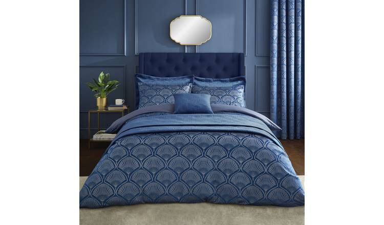 Catherine Lansfield Art Deco Navy Bedding Set - Superking